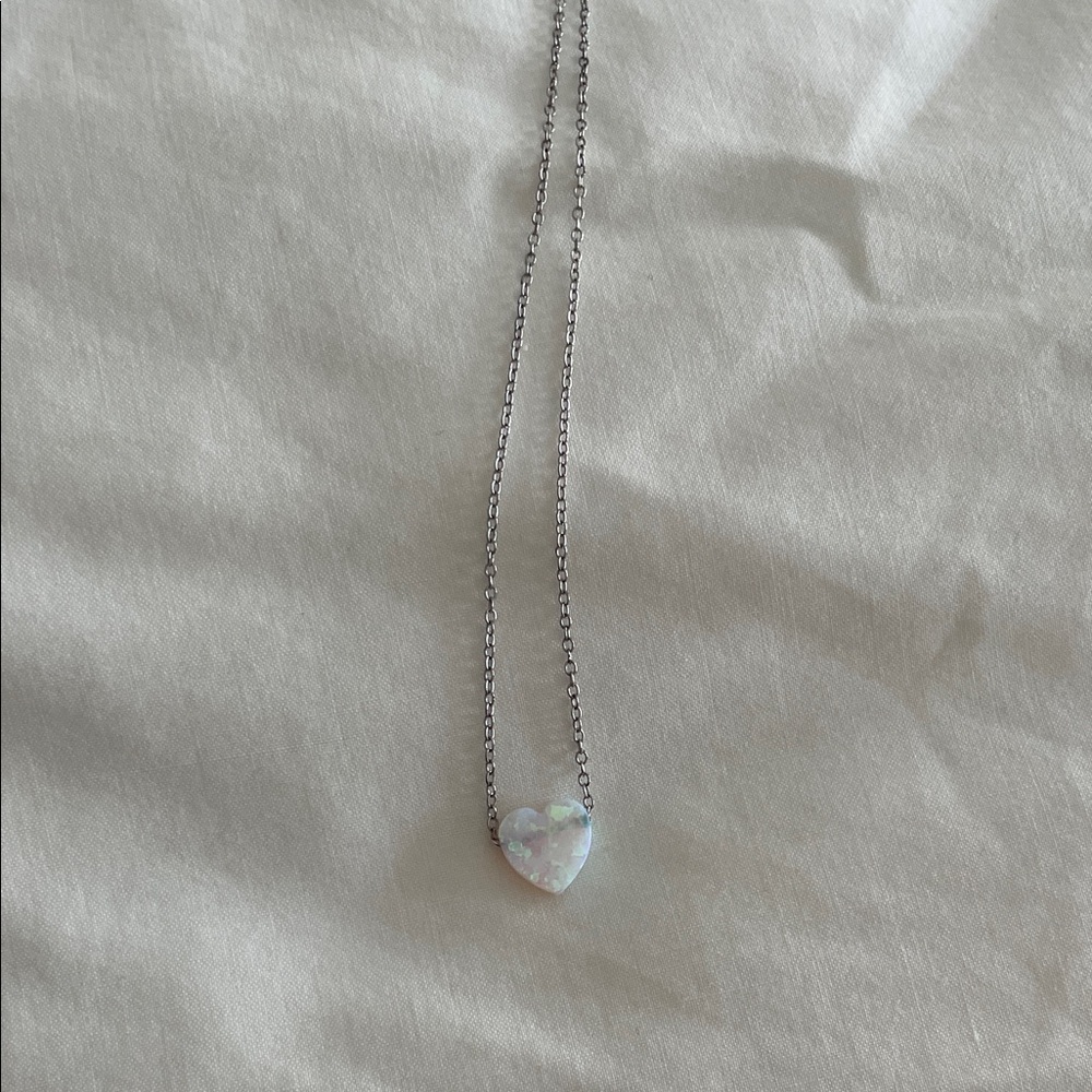 Elegant Silver Heart Necklace
